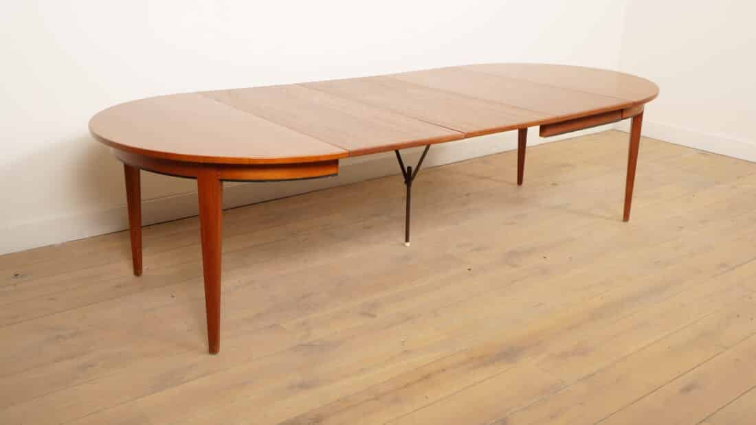 Vintage Ronde Eettafel Xxl Omann Jun No 55 Teak Uitschuifbaar