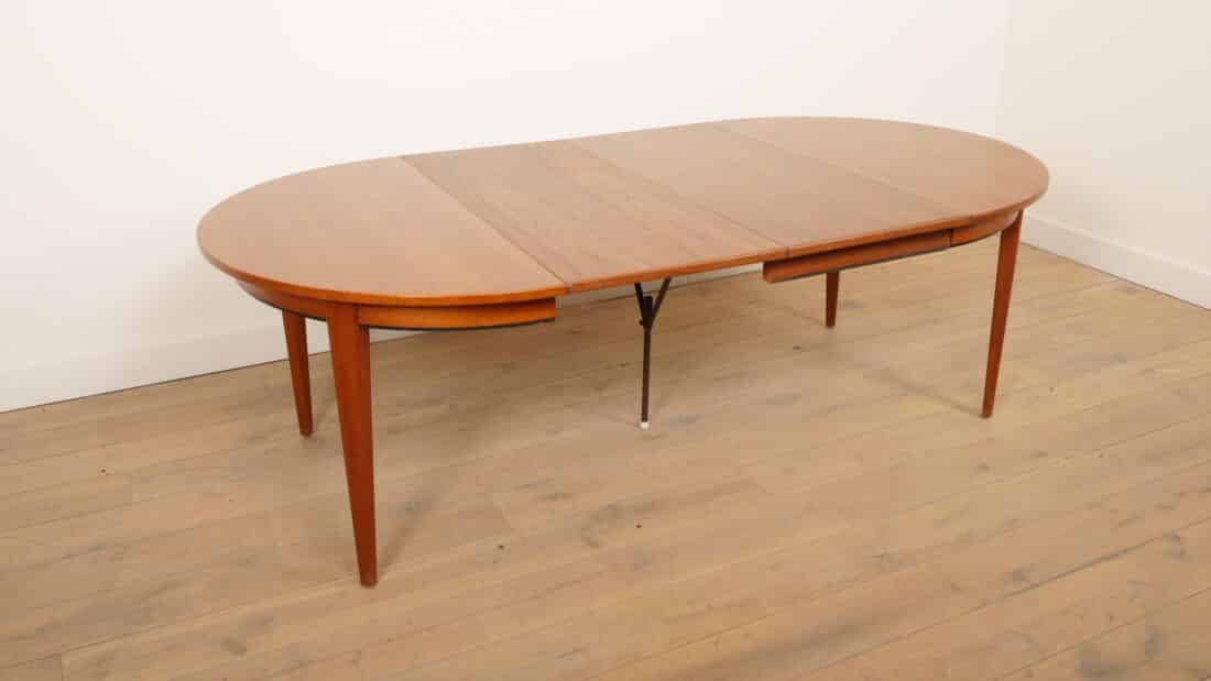 Vintage Ronde Eettafel Xxl Omann Jun No 55 Teak Uitschuifbaar