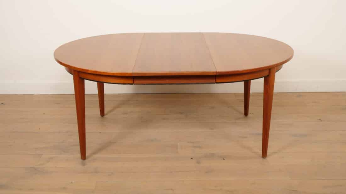 Vintage Ronde Eettafel Xxl Omann Jun No 55 Teak Uitschuifbaar