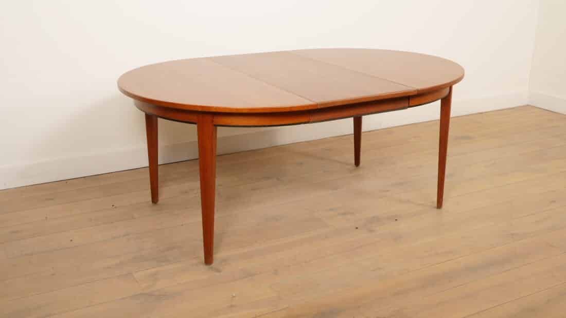 Vintage Ronde Eettafel Xxl Omann Jun No 55 Teak Uitschuifbaar