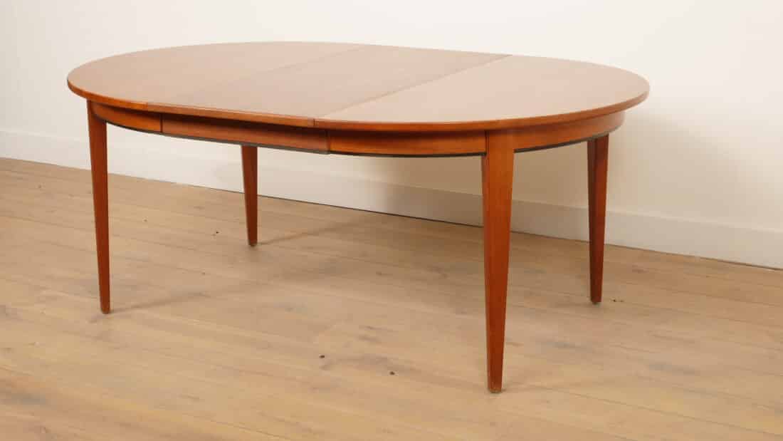 Vintage Ronde Eettafel Xxl Omann Jun No 55 Teak Uitschuifbaar