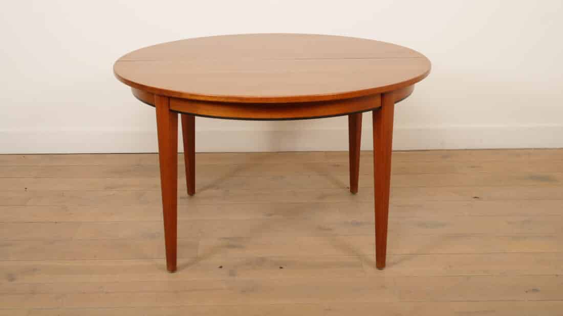 Vintage Ronde Eettafel Xxl Omann Jun No 55 Teak Uitschuifbaar