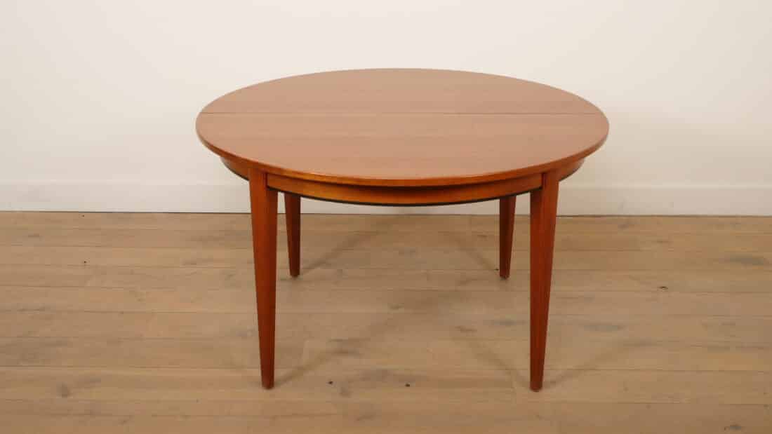 Vintage Ronde Eettafel Xxl Omann Jun No 55 Teak Uitschuifbaar