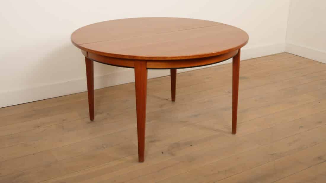 Vintage Ronde Eettafel Xxl Omann Jun No 55 Teak Uitschuifbaar