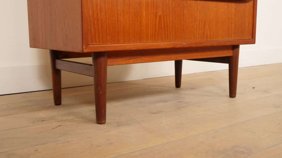 Vintage Deense Ladekast Teak 7 Lades 120 Cm