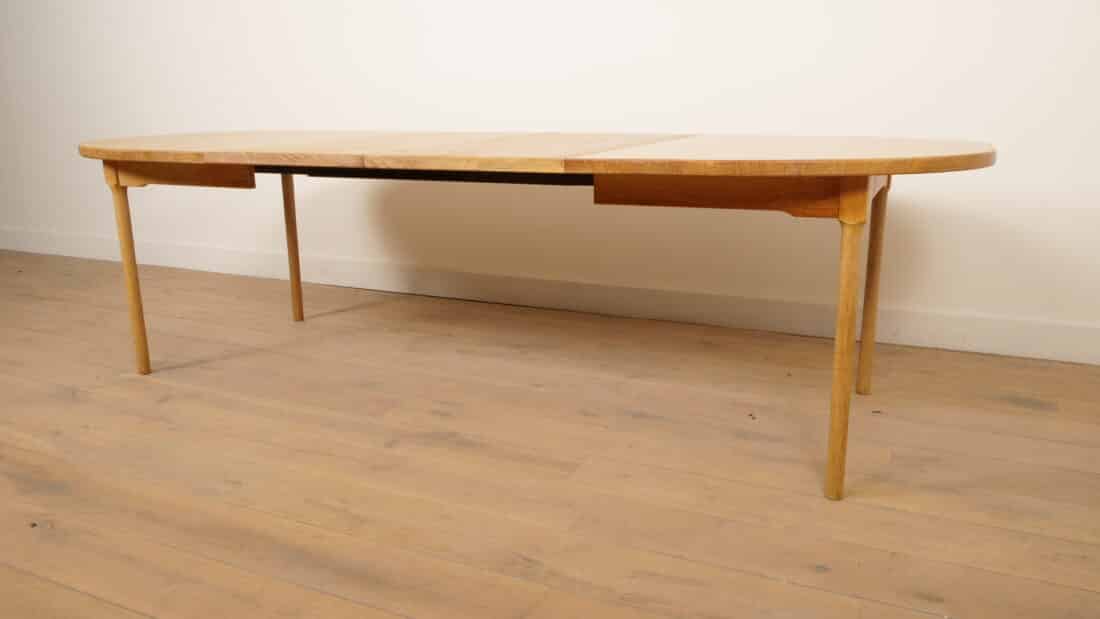 Vintage Ovalen Eettafel Eiken Uitschuifbaar