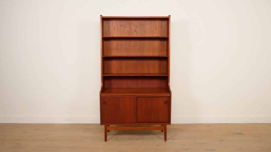 Vintage Highboard Boekenkast Teak Johannes Sorth