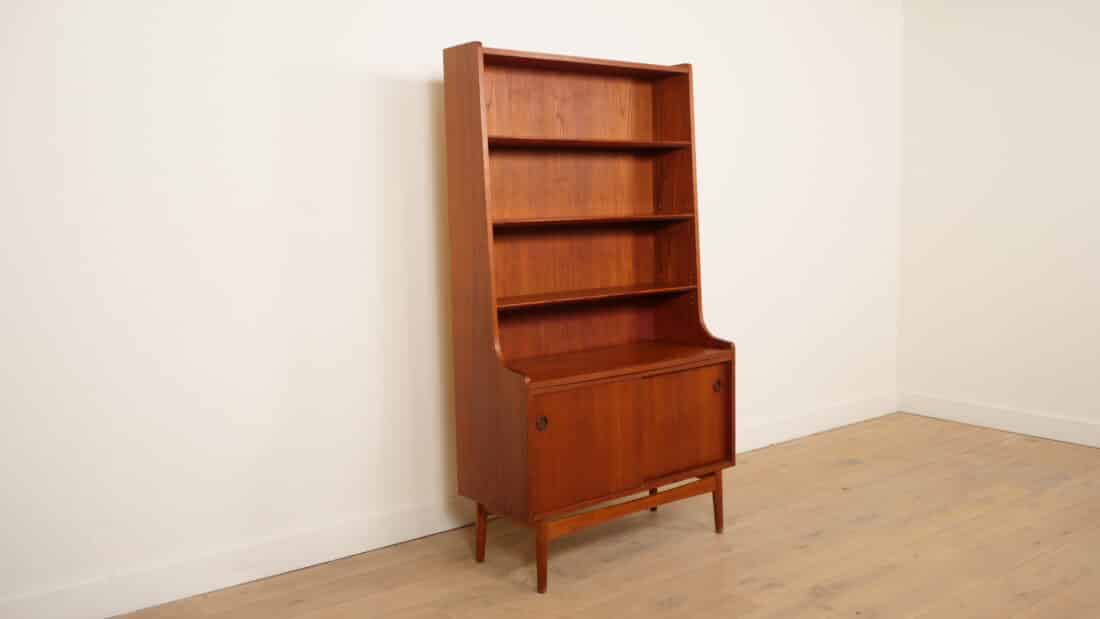 Vintage Highboard Boekenkast Teak Johannes Sorth