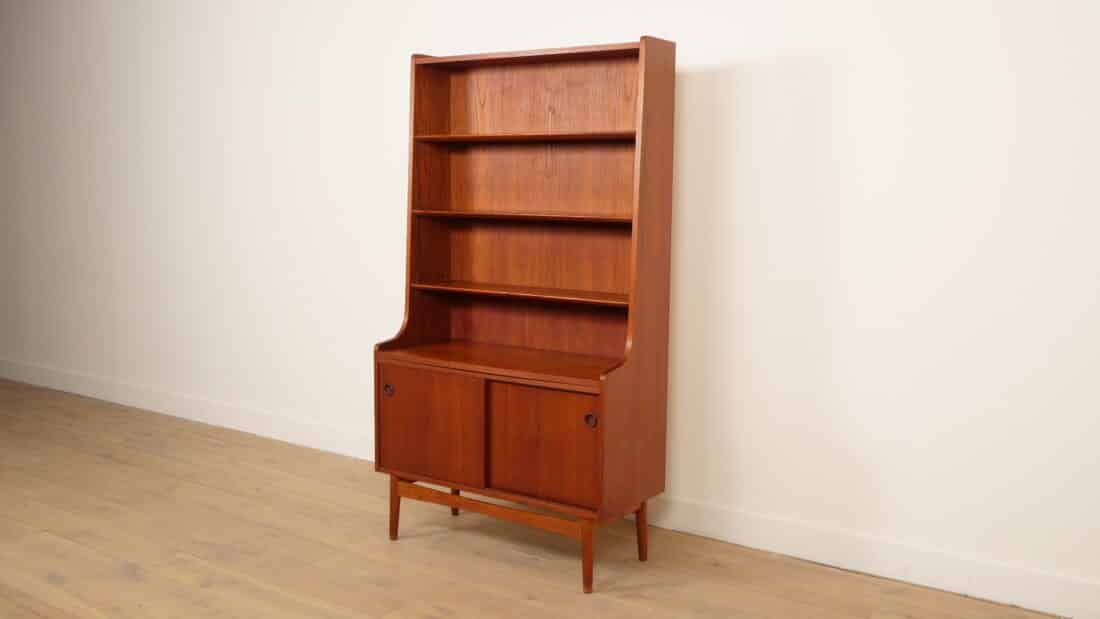 Vintage Highboard Boekenkast Teak Johannes Sorth