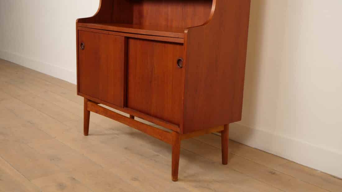 Vintage Highboard Boekenkast Teak Johannes Sorth