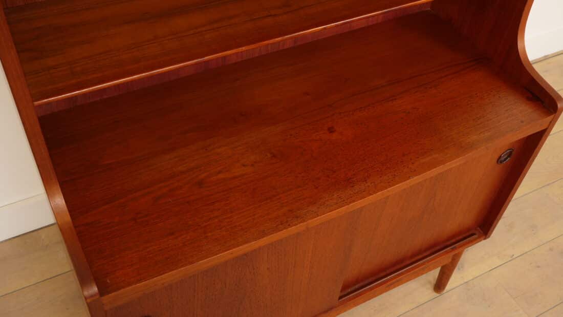 Vintage Highboard Boekenkast Teak Johannes Sorth