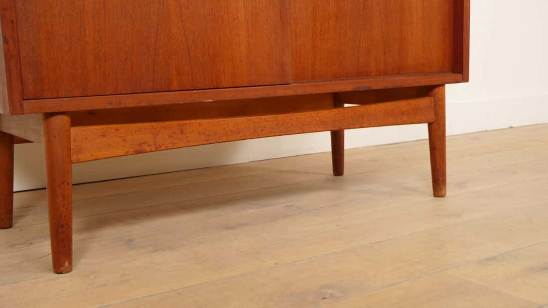 Vintage Highboard Boekenkast Teak Johannes Sorth