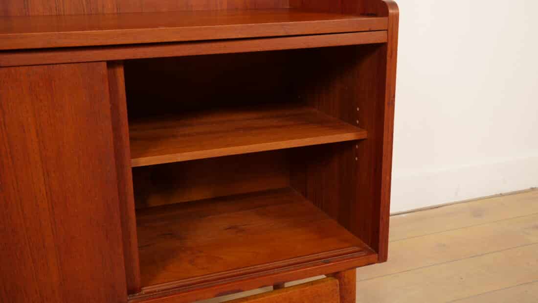 Vintage Highboard Boekenkast Teak Johannes Sorth