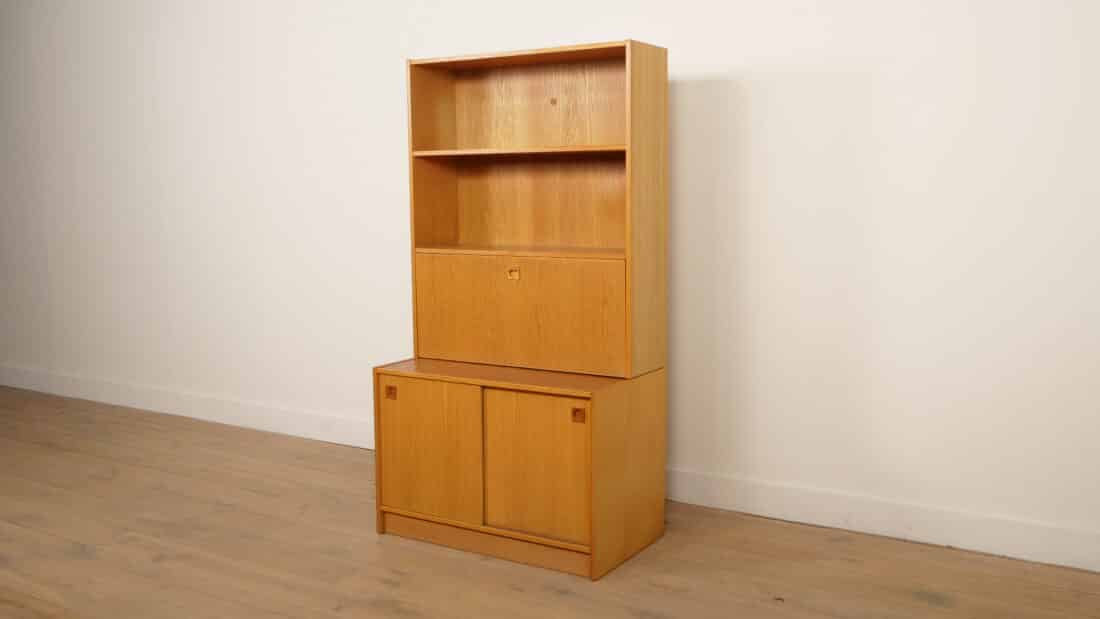 Vintage Wandkast Boekenkast Eiken