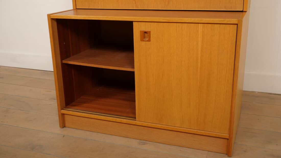 Vintage Wandkast Boekenkast Eiken