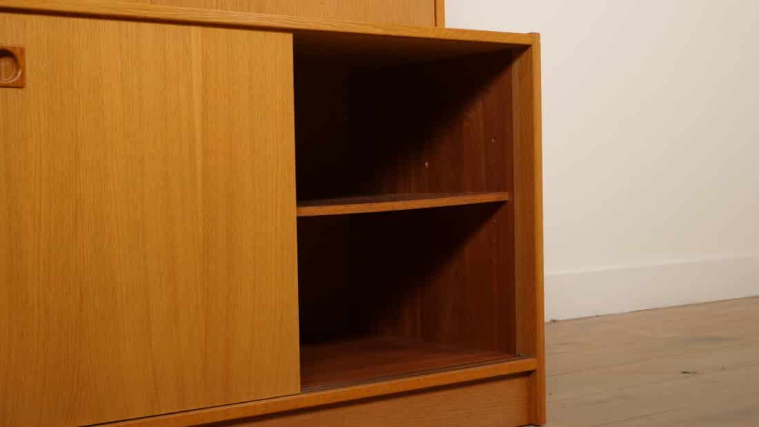 Vintage Wandkast Boekenkast Eiken