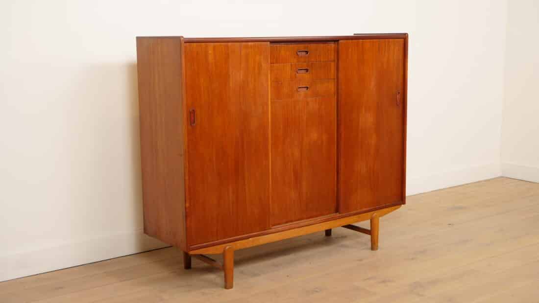 Vintage Highboard Wandkast Teak