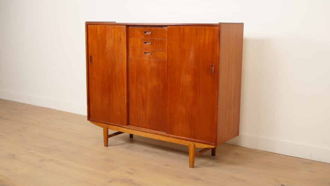 Vintage Highboard Wandkast Teak