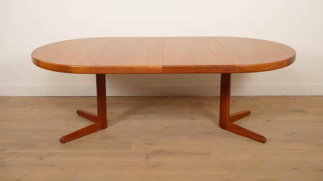 Vintage Ronde Eettafel Uitschuifbaar Bramin Teak