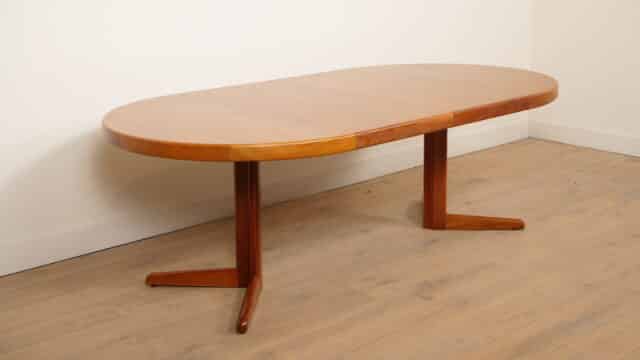 Vintage Ronde Eettafel Uitschuifbaar Bramin Teak