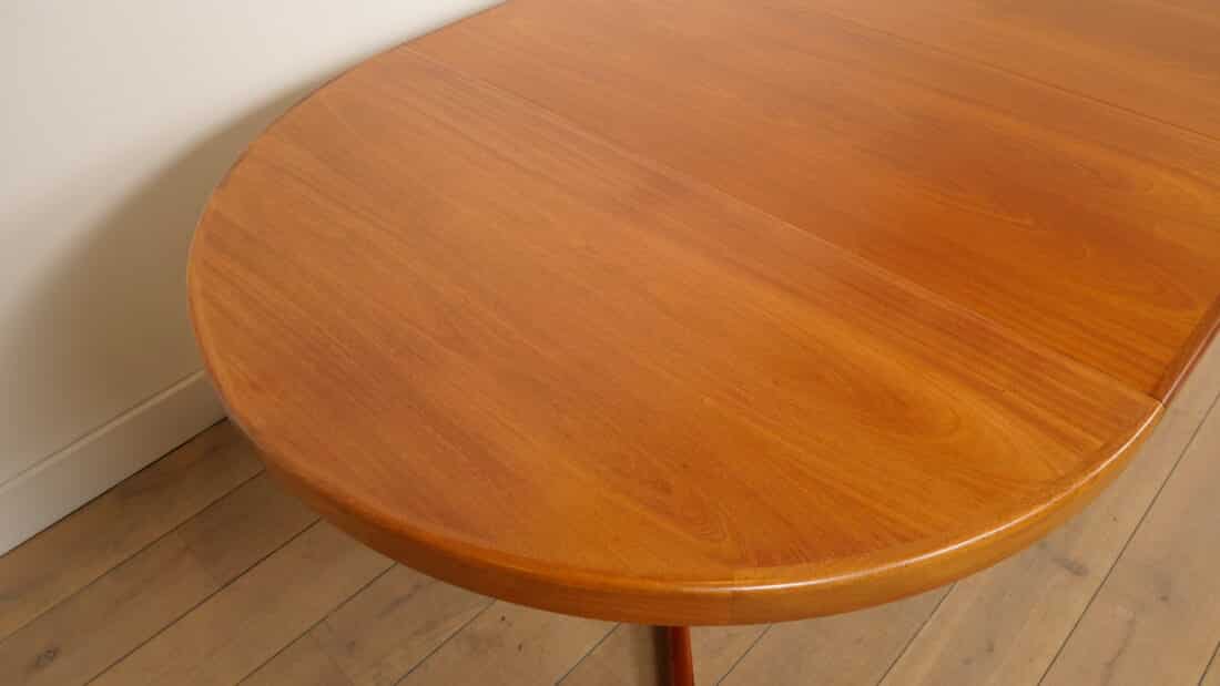 Vintage Ronde Eettafel Uitschuifbaar Bramin Teak
