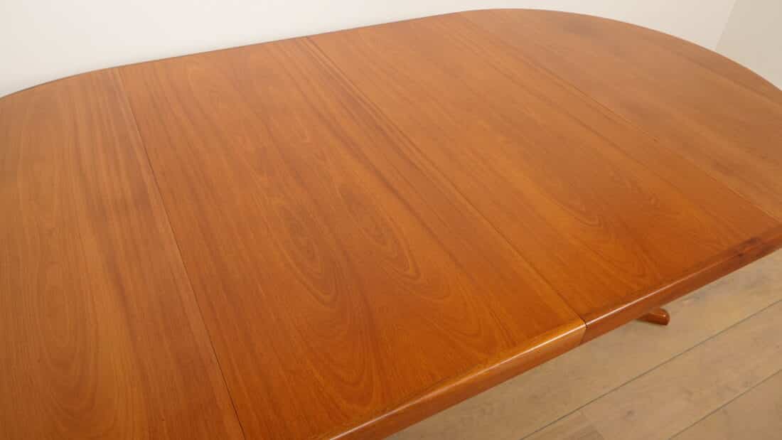 Vintage Ronde Eettafel Uitschuifbaar Bramin Teak