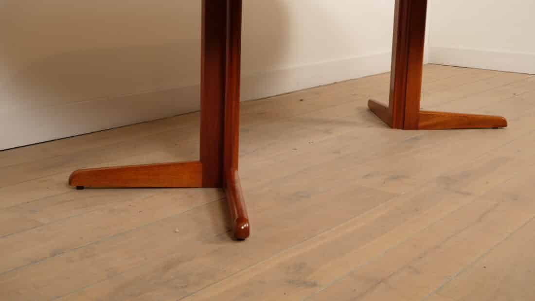 Vintage Ronde Eettafel Uitschuifbaar Bramin Teak