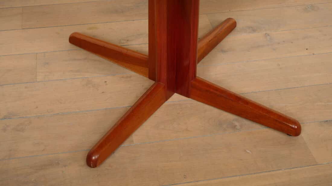 Vintage Ronde Eettafel Uitschuifbaar Bramin Teak