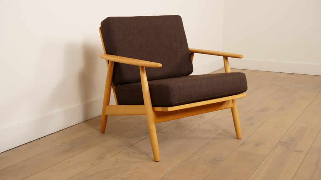 Vintage Deense Lounge Fauteuil Bruin 1960s