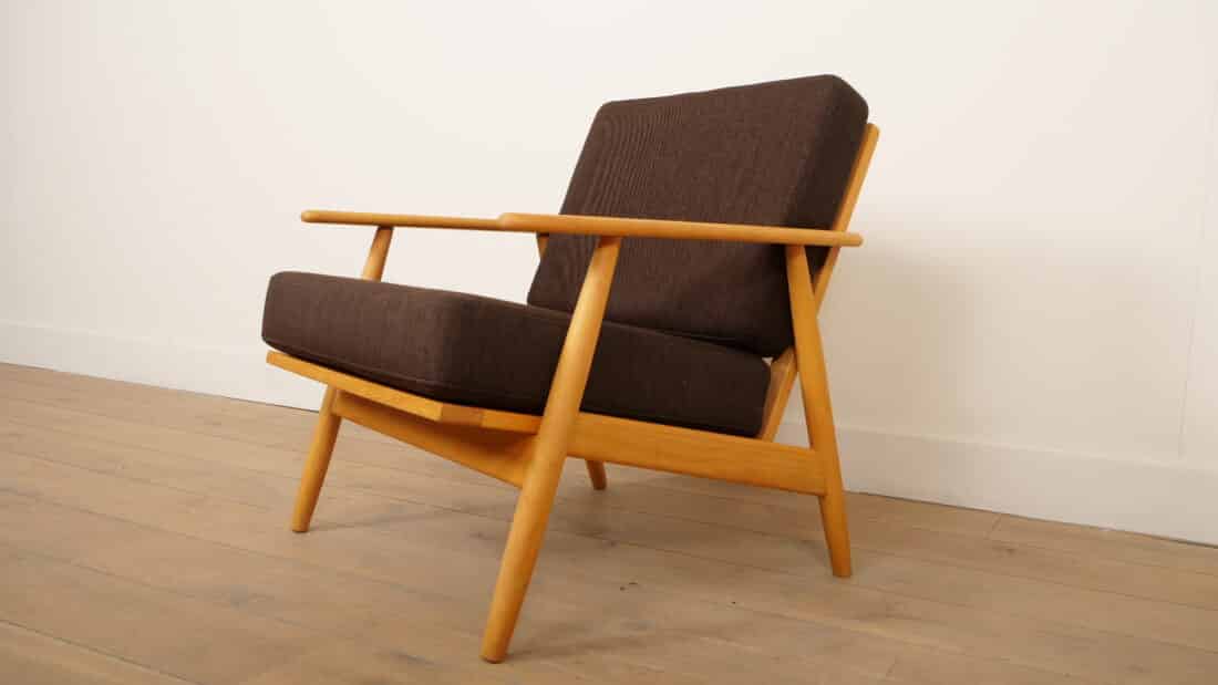 Vintage Deense Lounge Fauteuil Bruin 1960s