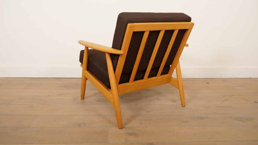 Vintage Deense Lounge Fauteuil Bruin 1960s