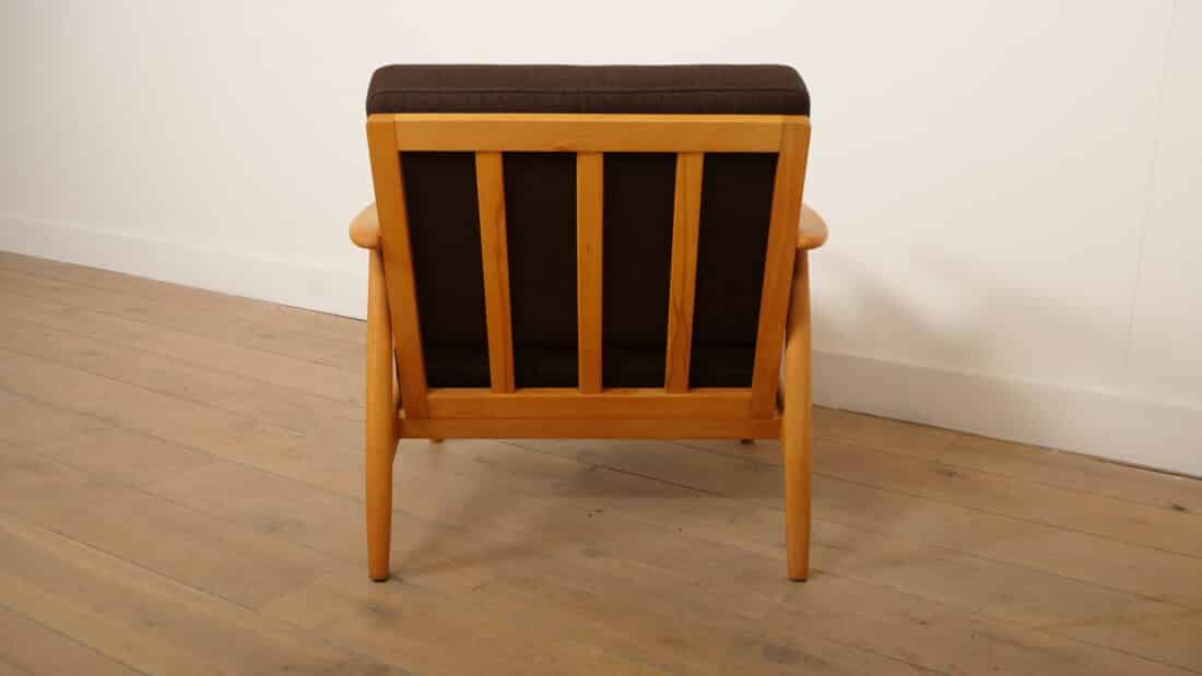 Vintage Deense Lounge Fauteuil Bruin 1960s