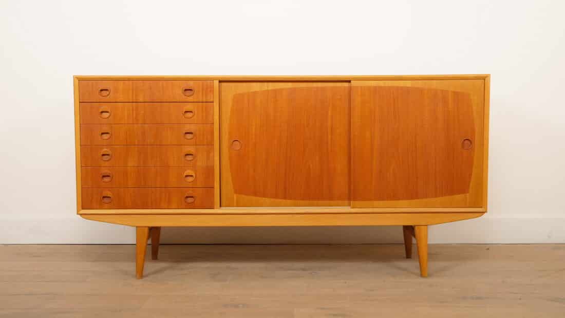 Vintage Dressoir Teak 160 Cm Model Borgia Vintage Dressoir Teak 160 Cm Model Borgia