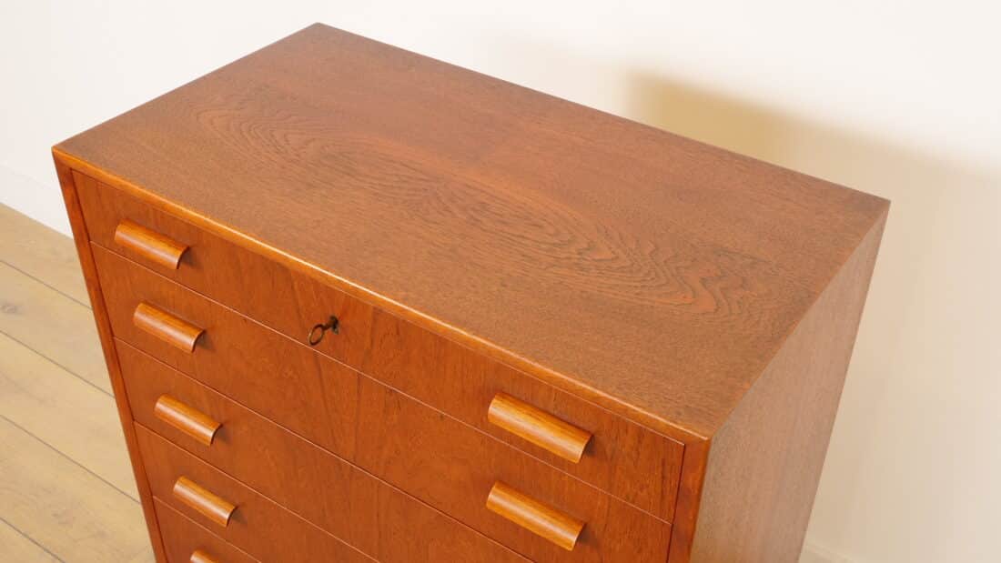 Vintage Deense Ladekast Teak 7 Lades 111 Cm Vintage Deense Ladekast Teak 7 Lades 111 Cm