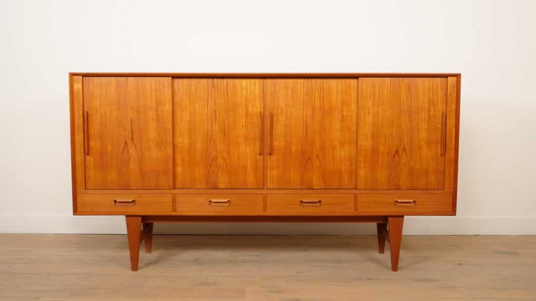 Vintage Highboard Wandkast Teak 1960s