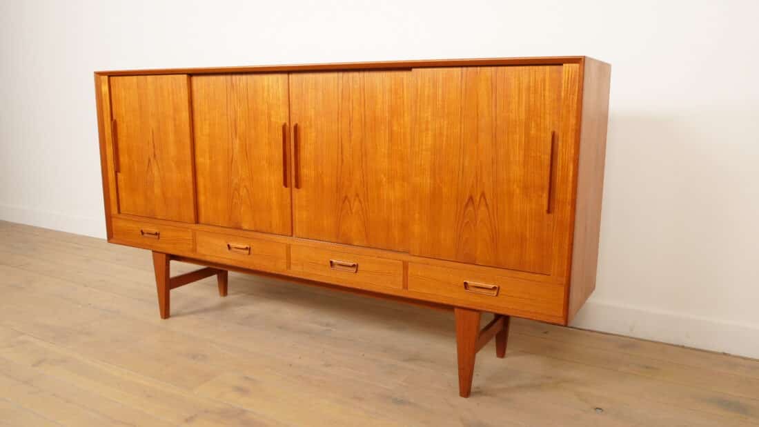 Vintage Highboard Wandkast Teak 1960s