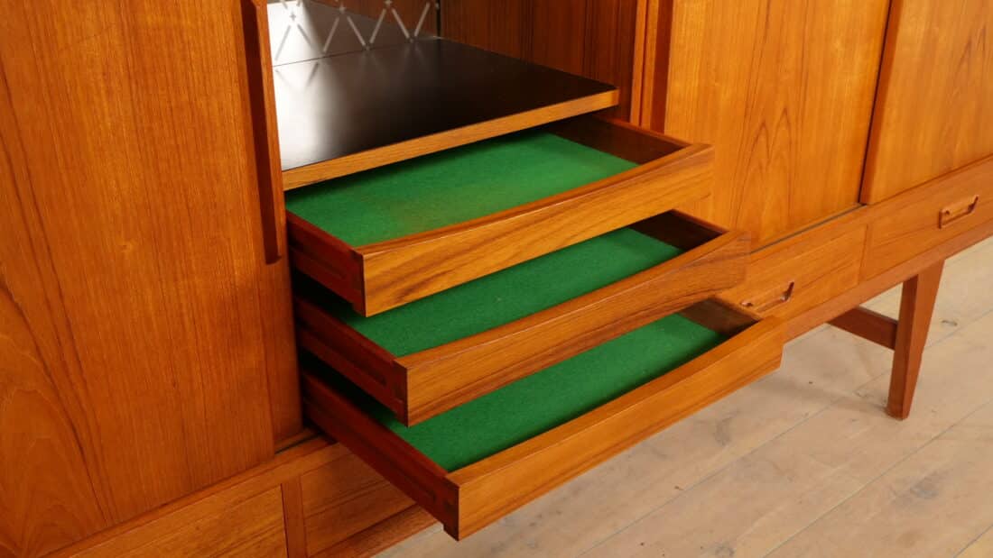 Vintage Highboard Wandkast Teak 1960s