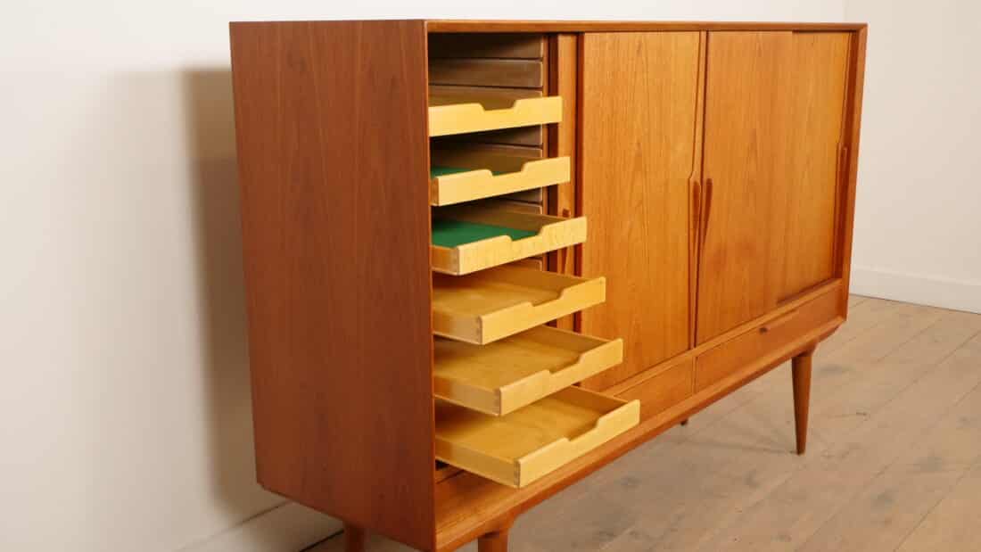 Vintage Kast Deens Design Schuifdeuren Gunni Omann 180 Cm