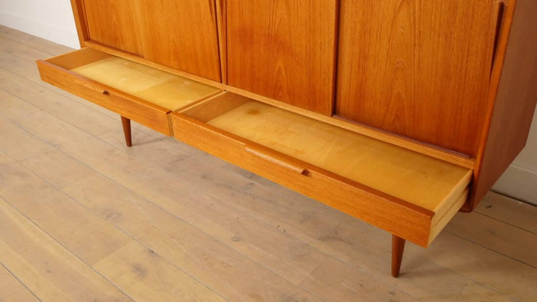 Vintage Kast Deens Design Schuifdeuren Gunni Omann 180 Cm