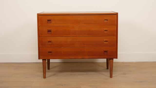 Vintage Ladekast 4 Lades Teak