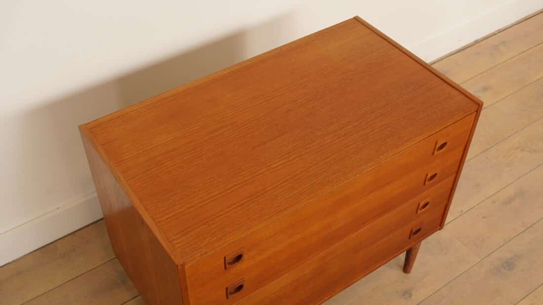 Vintage Ladekast 4 Lades Teak Vintage Ladekast 4 Lades Teak