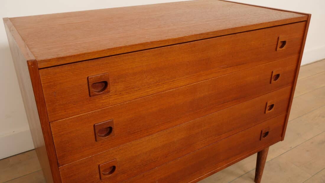 Vintage Ladekast 4 Lades Teak Vintage Ladekast 4 Lades Teak