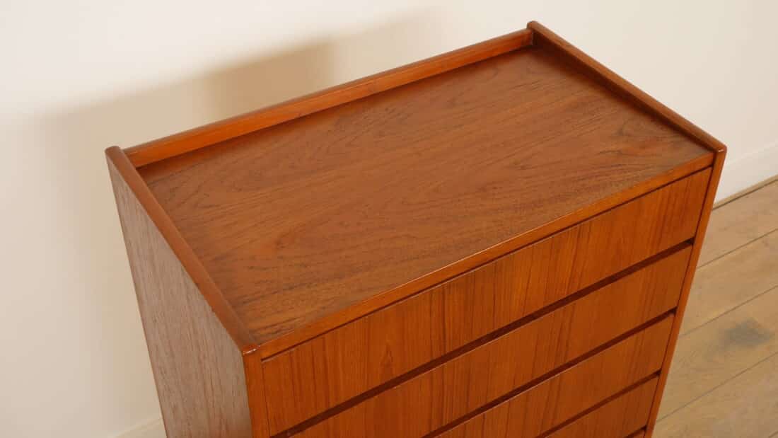 Vintage Deense Ladekast Teak 6 Lades 114 Cm Vintage Deense Ladekast Teak 6 Lades 114 Cm