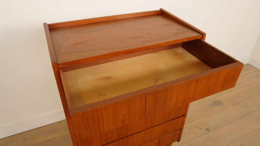 Vintage Deense Ladekast Teak 6 Lades 114 Cm Vintage Deense Ladekast Teak 6 Lades 114 Cm