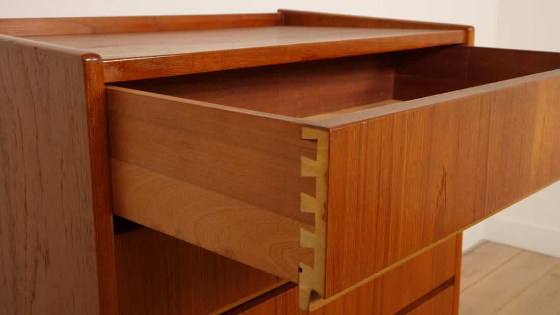 Vintage Deense Ladekast Teak 6 Lades 114 Cm Vintage Deense Ladekast Teak 6 Lades 114 Cm