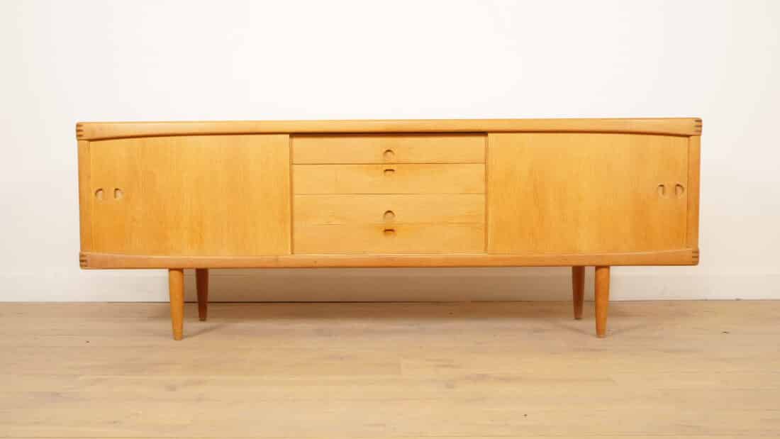 Vintage Dressoir Eiken Bramin H W Klein 225 Cm