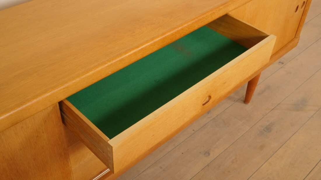 Vintage Dressoir Eiken Bramin H W Klein 225 Cm