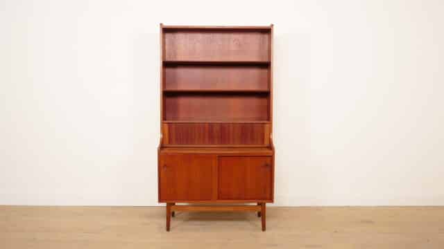 Vintage Boekenkast Secretaire Teak Johannes Sorth