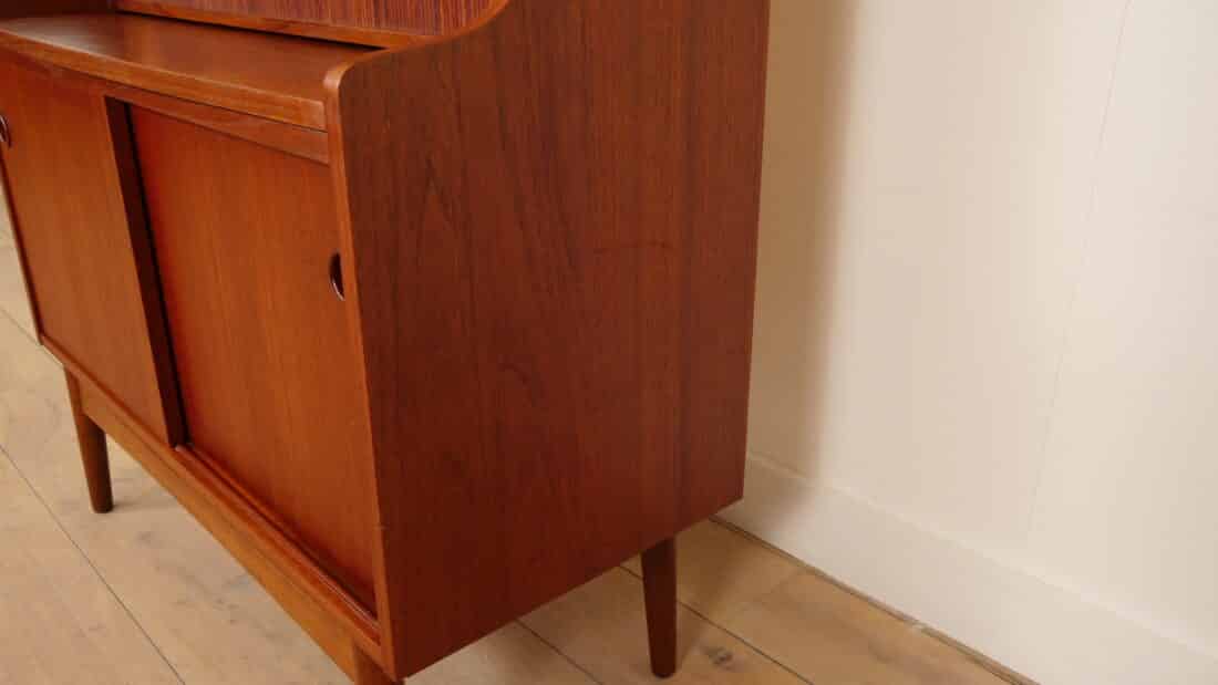 Vintage Boekenkast Secretaire Teak Johannes Sorth