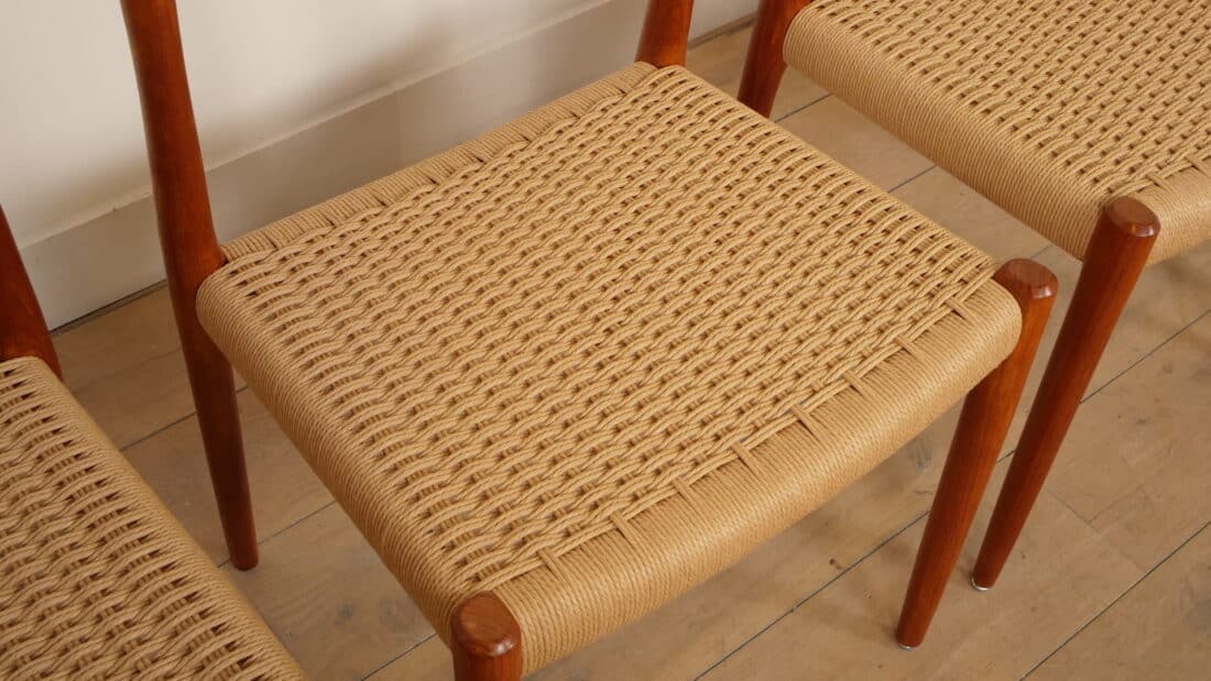 4 X Vintage Eetkamerstoelen Niels Otto Mller Model 77